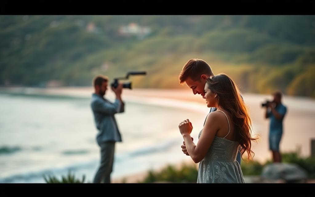 fotografia e vídeo para pedido de casamento
