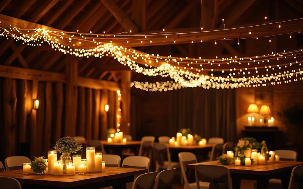 iluminação econômica para casamento