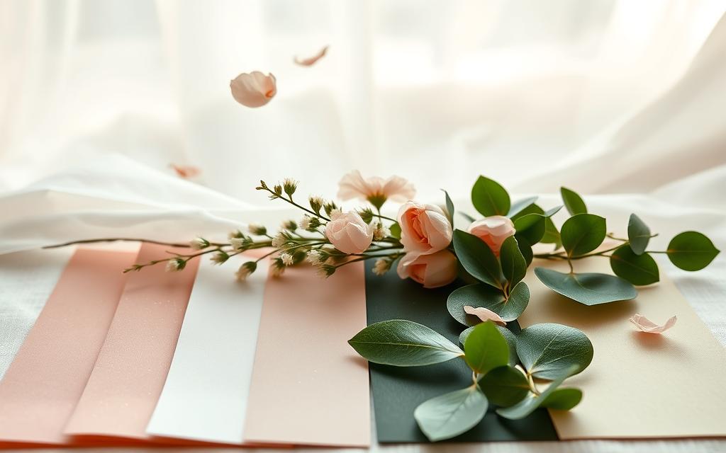 paleta de cores de casamento moderna